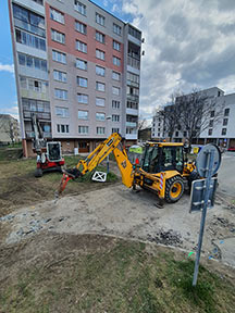 Revitalization of the inner blocks of Jilemnický and Kapitán Nálepka in the city of Svit - construction work
